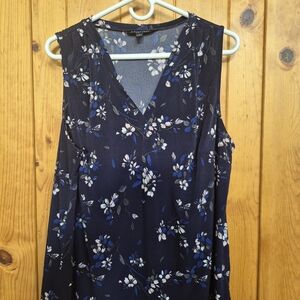 41 Hawthorn Navy Floral Sleeveless Blouse
